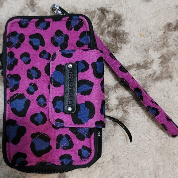 Purple leopard print wristlet - Picture 1 of 4
